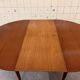 Table à manger ronde extensible en teck vintage