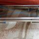 Structure table basse acier brossé sans vitres - années 70