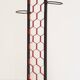 Porte-plantes porte-pots jardiniere vintage 1960 en metal noir & rouge 60s