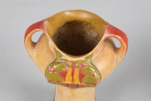 Ensemble vase coupe julius dressler céramique art nouveau autriche