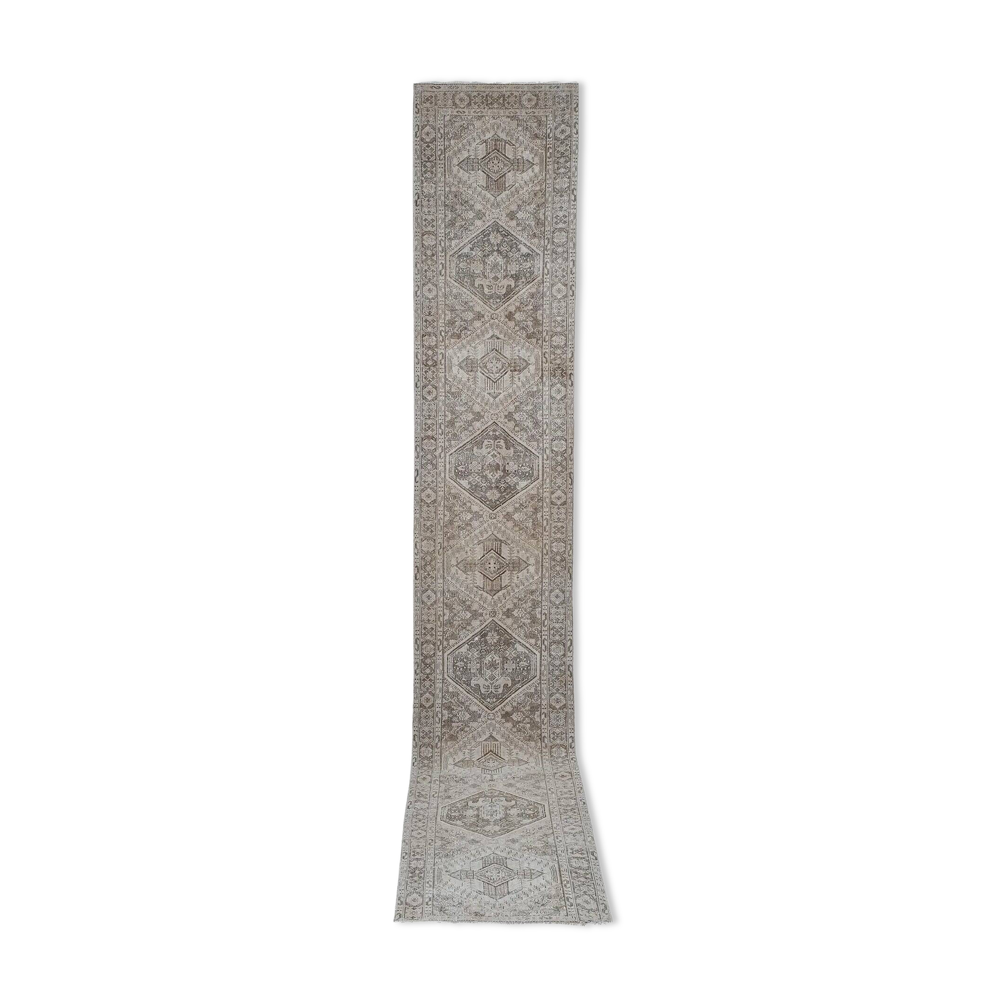 Vintage Turkish hallway rug 75x430 cm