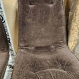 Pair of vintage velvet armchair chair 1970"