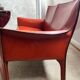 Cognac CAB Cassina 2-seater leather sofa