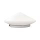 Round white glass ceiling lamp, Penko Pieńsk, Poland 1970s