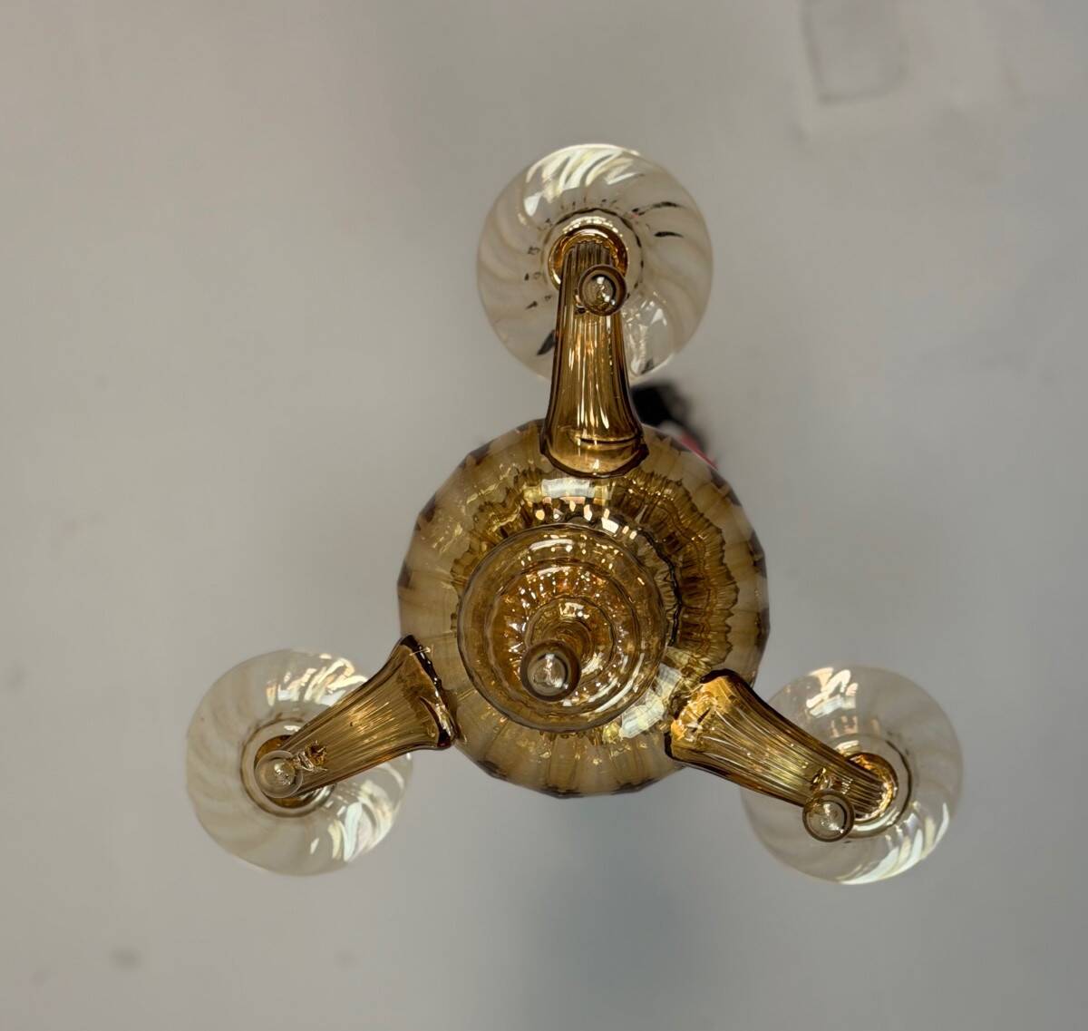 Venetian lantern in gilded Murano glass, circa 1900