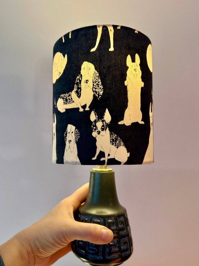 Small cordless table lamp – West German Pottery, 1950s