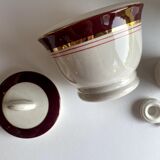 Service théière, sucrier, pot à lait Digoin Sarreguemines