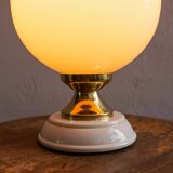 Lampe de Table Vintage Tchécoslovaque en Verre Rose Poudré, 1970s
