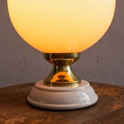 Vintage Czechoslovak Powder Pink Glass Table Lamp, 1970s
