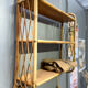 Vintage wall rattan shelf