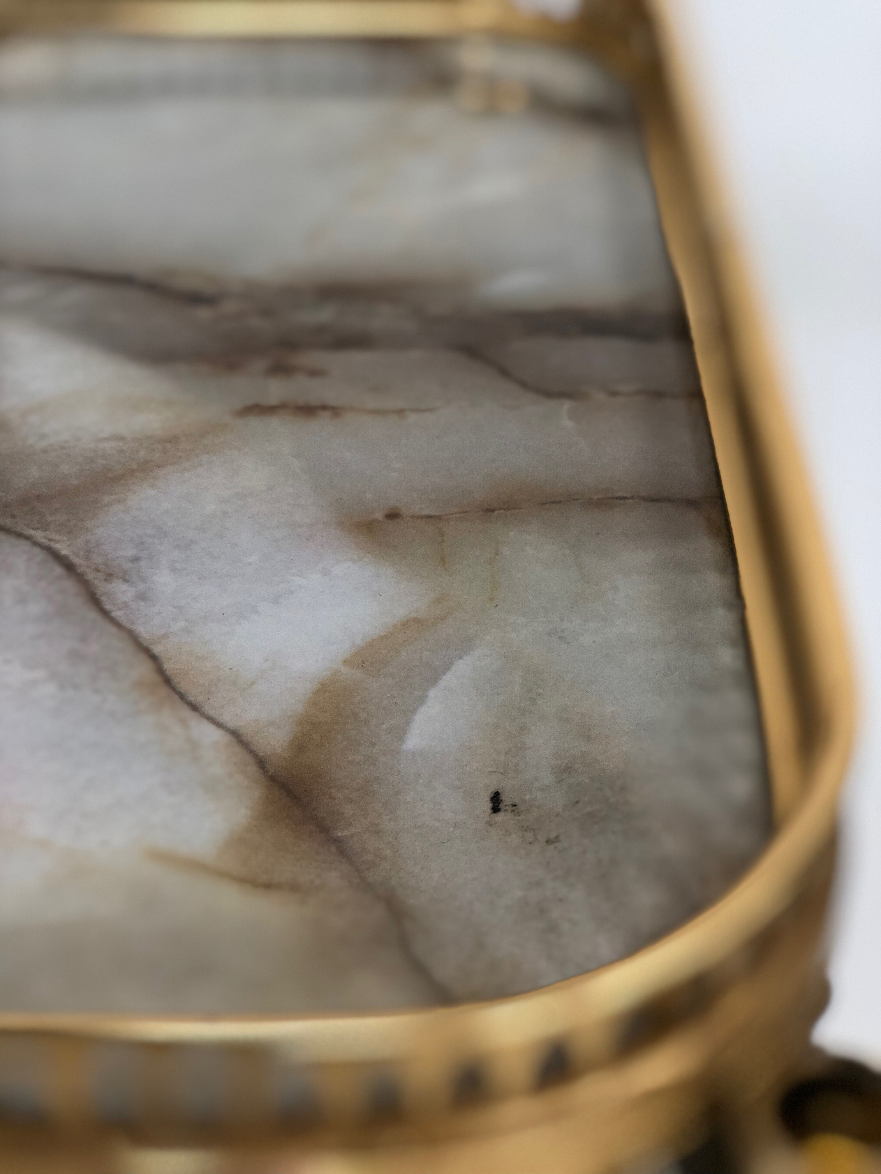 Brass Regency style serving table