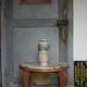 Art Deco wooden coffee table, marble top living room table, side table.