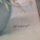 Old painting / oil painting by Mr. Weber (waber?) / flowers