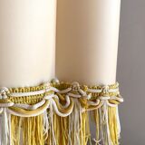 Vintage suspension lampshade with fringes