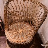 Fauteuil En Rotin Ancien Style Emmanuelle Fin XIXème