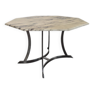 Table à manger octogonale en marbre Roche Bobois
