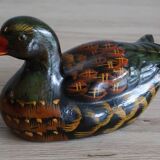 Decorative hand painted ceramic duck