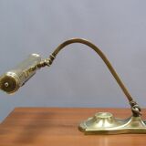Art Deco brass piano lamp with rotary switch socket
