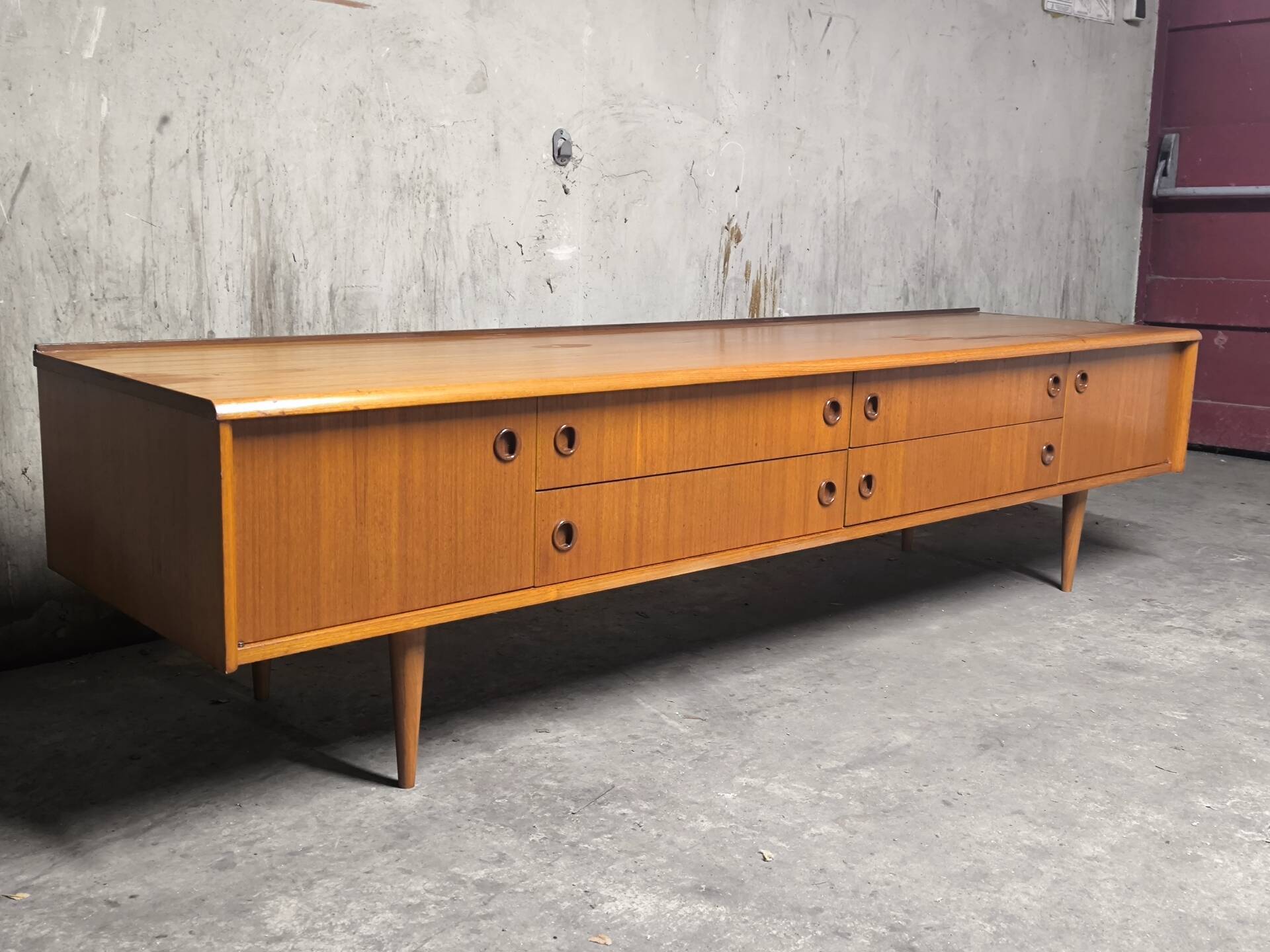 Vintage Scandinavian teak sideboard from the 1960s.