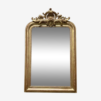 Miroir doré de style Louis XV des années 1930