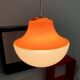 Vintage pendant lamp Orange and white - Vintage chandelier orange and white