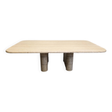 Table basse en travertin, Italie vers 1970