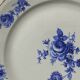 6 assiettes dessert faïence ancienne fleurs bleues dorure Moulin des Loups