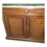 Louis XVI style half-moon mahogany sideboard