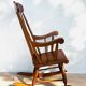 1960 solid wood rocking chair