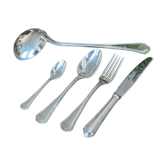Ménagère Ercuis en métal argenté 49 pièces avec couteaux modèle Victoria