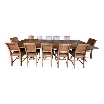 Table set and 12 chairs.