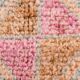 Tapis de couloir 3x11 à nuances roses, style oriental vintage fait main