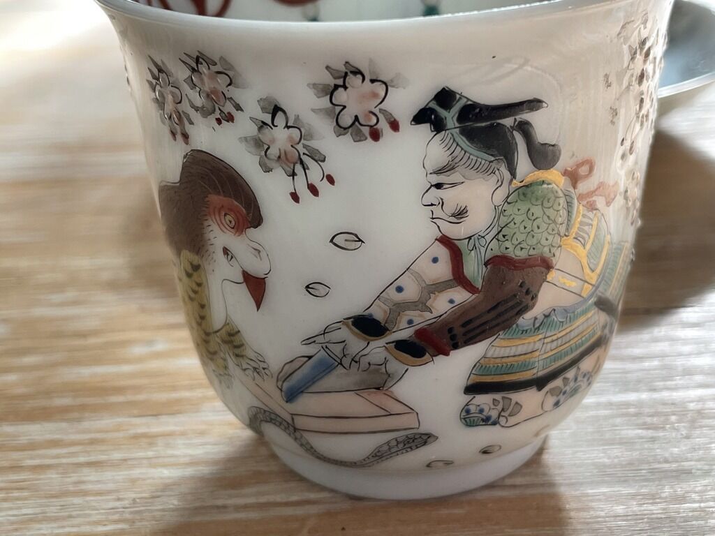 Japanese-decorated teacup
