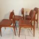 Lot de 4 chaises Stella style scandinave vintage années 1960