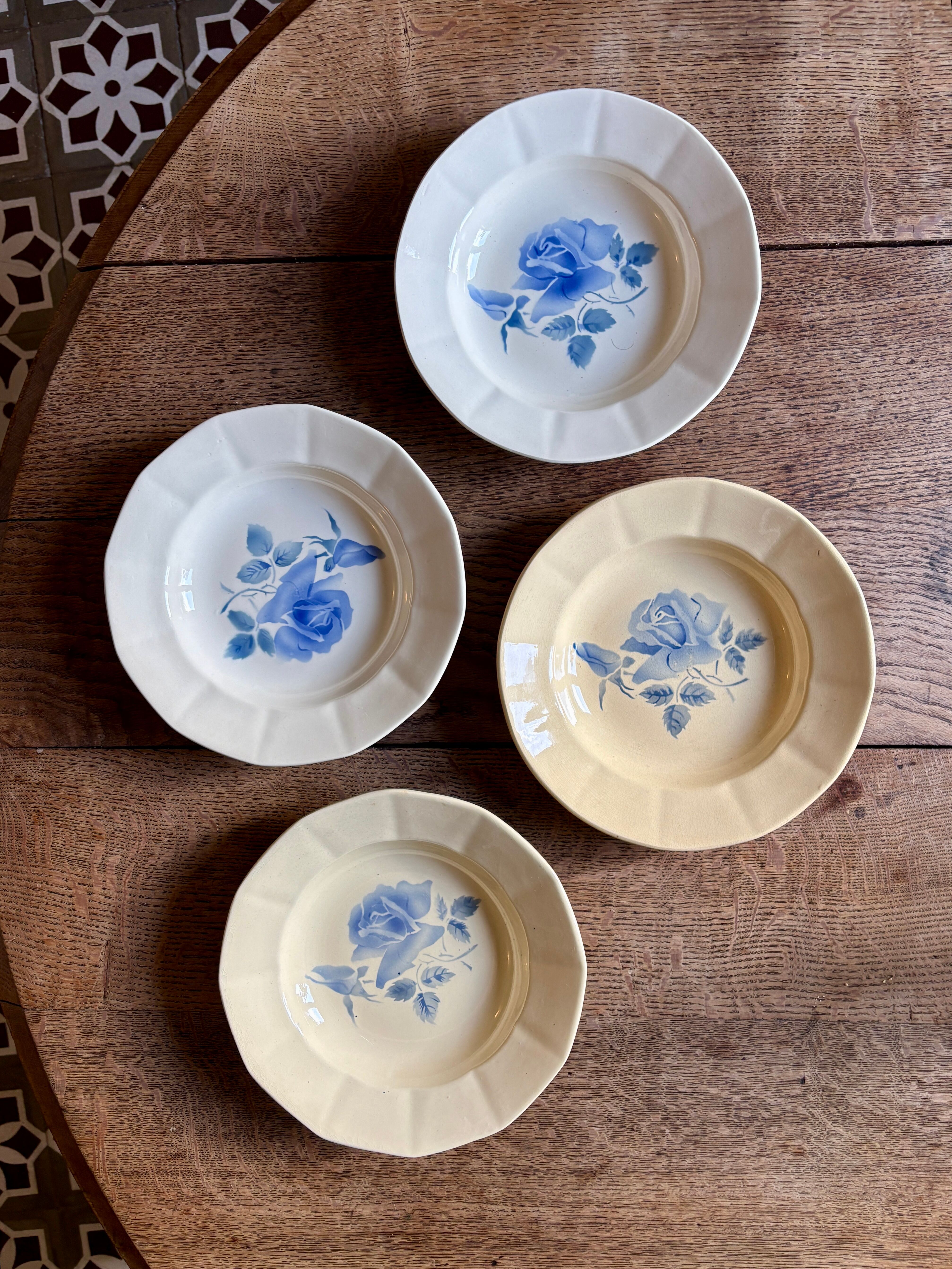 Lot de 4 assiettes creuses vintage Digoin