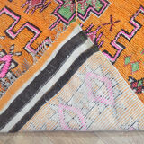 Vintage berber carpet orange 254 x 161 cm