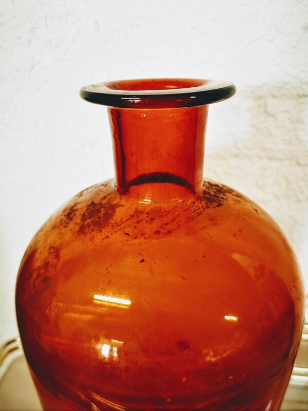 XXL amber apothecary bottle