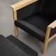 Vintage Mid-Century Danish Modern Oak & Felt Lounge Chairs, 1960s, Set of 2