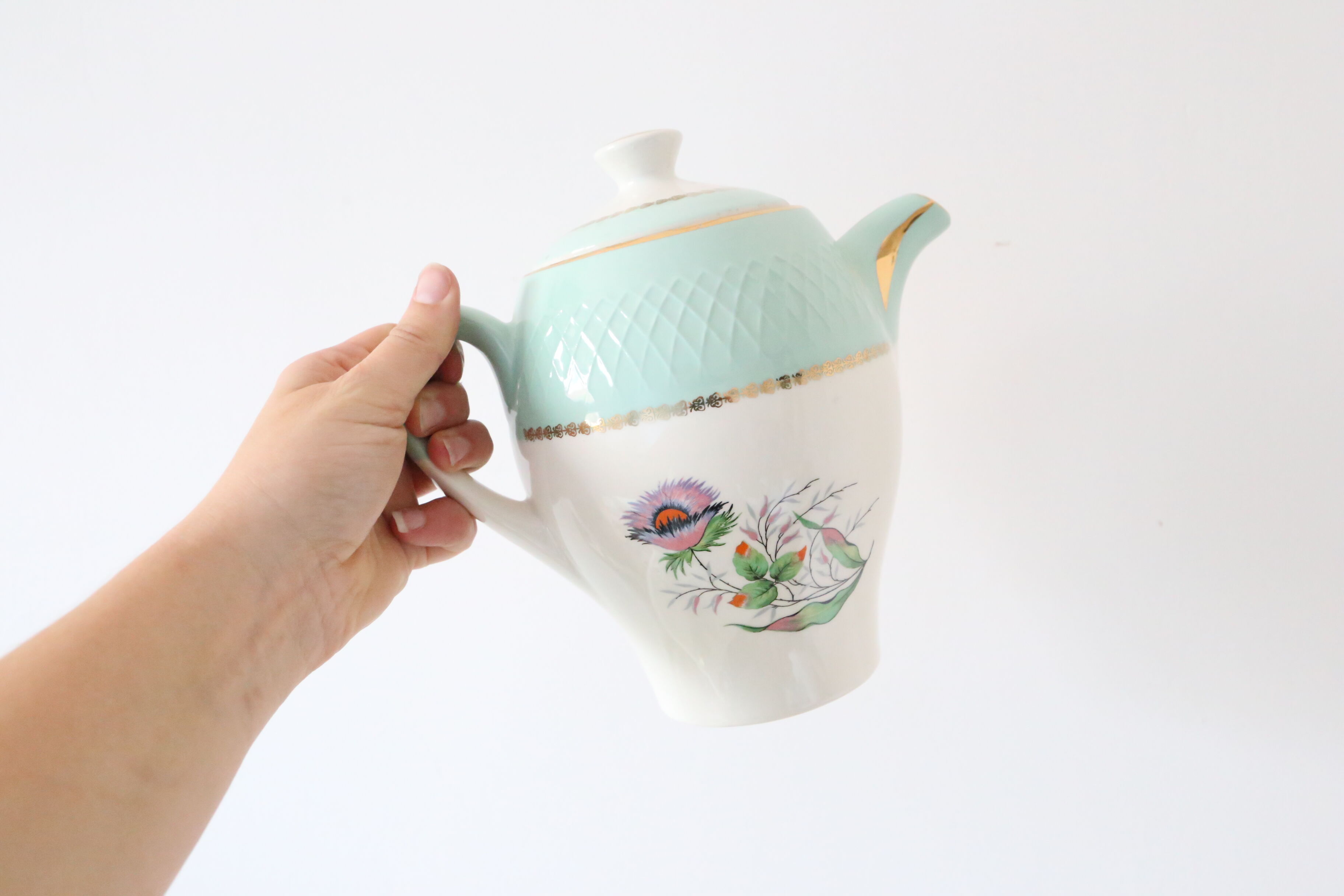 Coffee service, coffee maker, sugar maker, 6 cups and under cups, Moulin des Loups