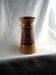 High arched vase, round hollow patterns and spikes, black and ocher seventies vibe - Bay Keramik - 70'