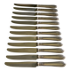 12 silver-plated metal knives. levert silversmith