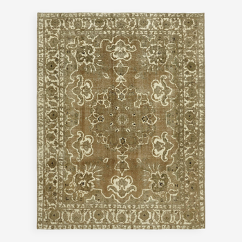 1980s 303 cm x 384 cm beige wool carpet