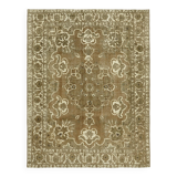 1980s 303 cm x 384 cm beige wool carpet