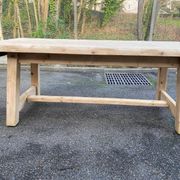 Table de ferme Georges Robert 1960 rénovée en pin massif brut 200cm