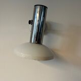 Wall light in metal and chrome-plated plastic