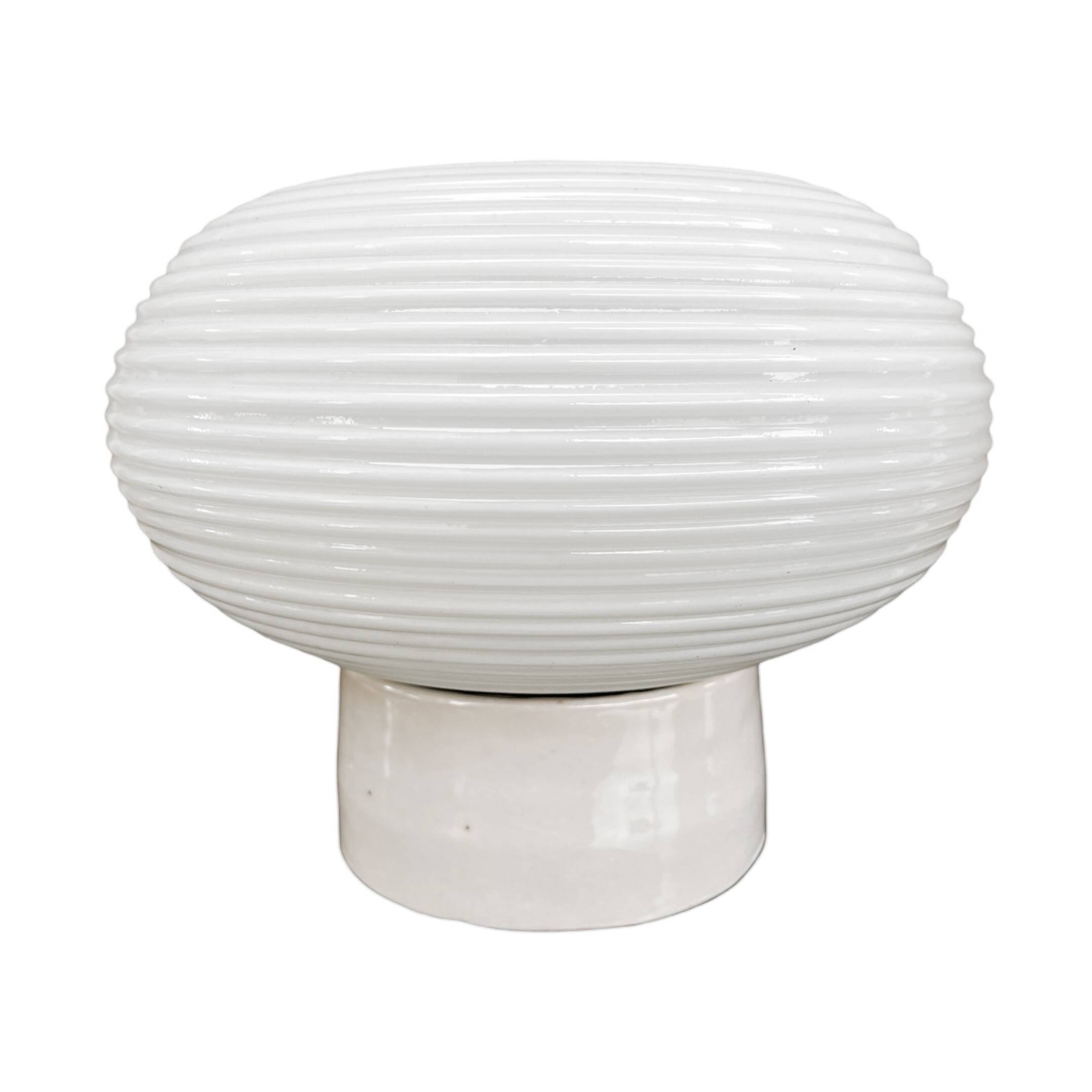 White glass spiral wall lamp by Polam Vikasy, Poland in the 1970s.