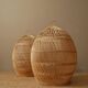 Suspension in natural wicker rattan vintage braided bohemian decoration handmade artisanal manufacturing