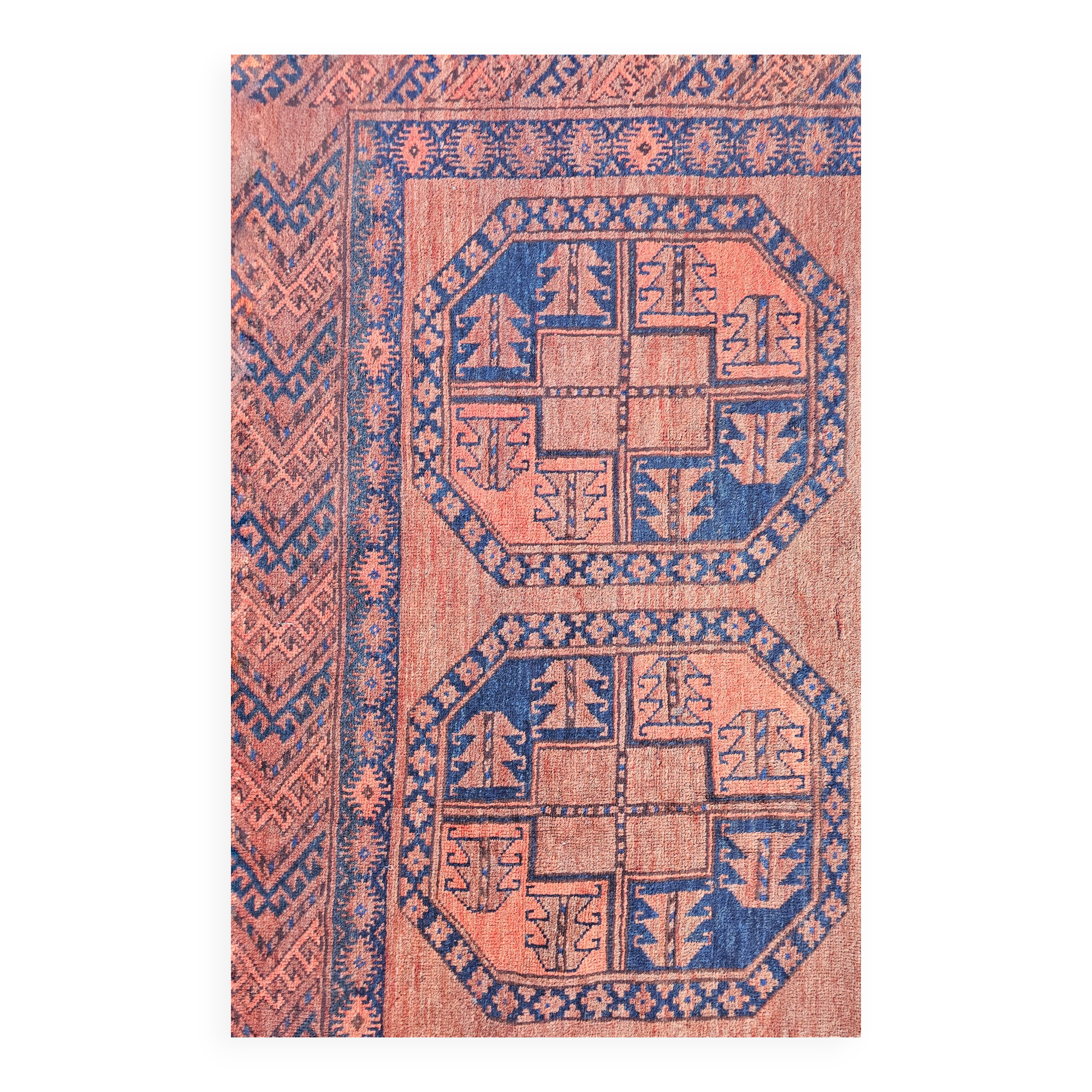 Ersari Afghan Antique XL hand-knotted wool silk rug