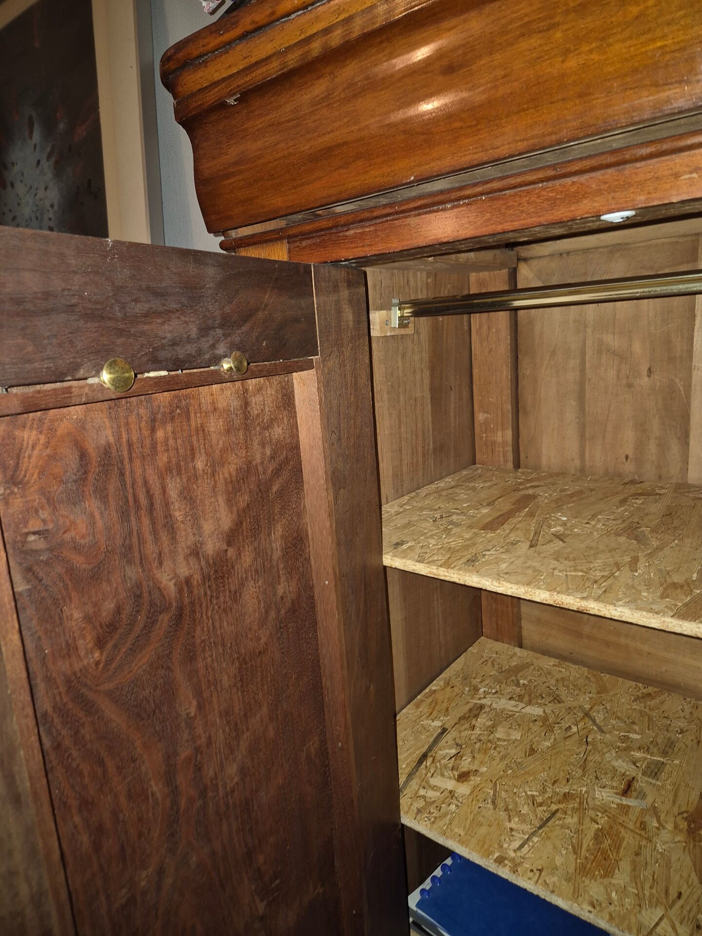 Louis Philippe Wardrobe Cabinet Mahogany 19th Century