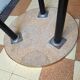 Vintage 1950s round coffee table in formicatripod asian décor